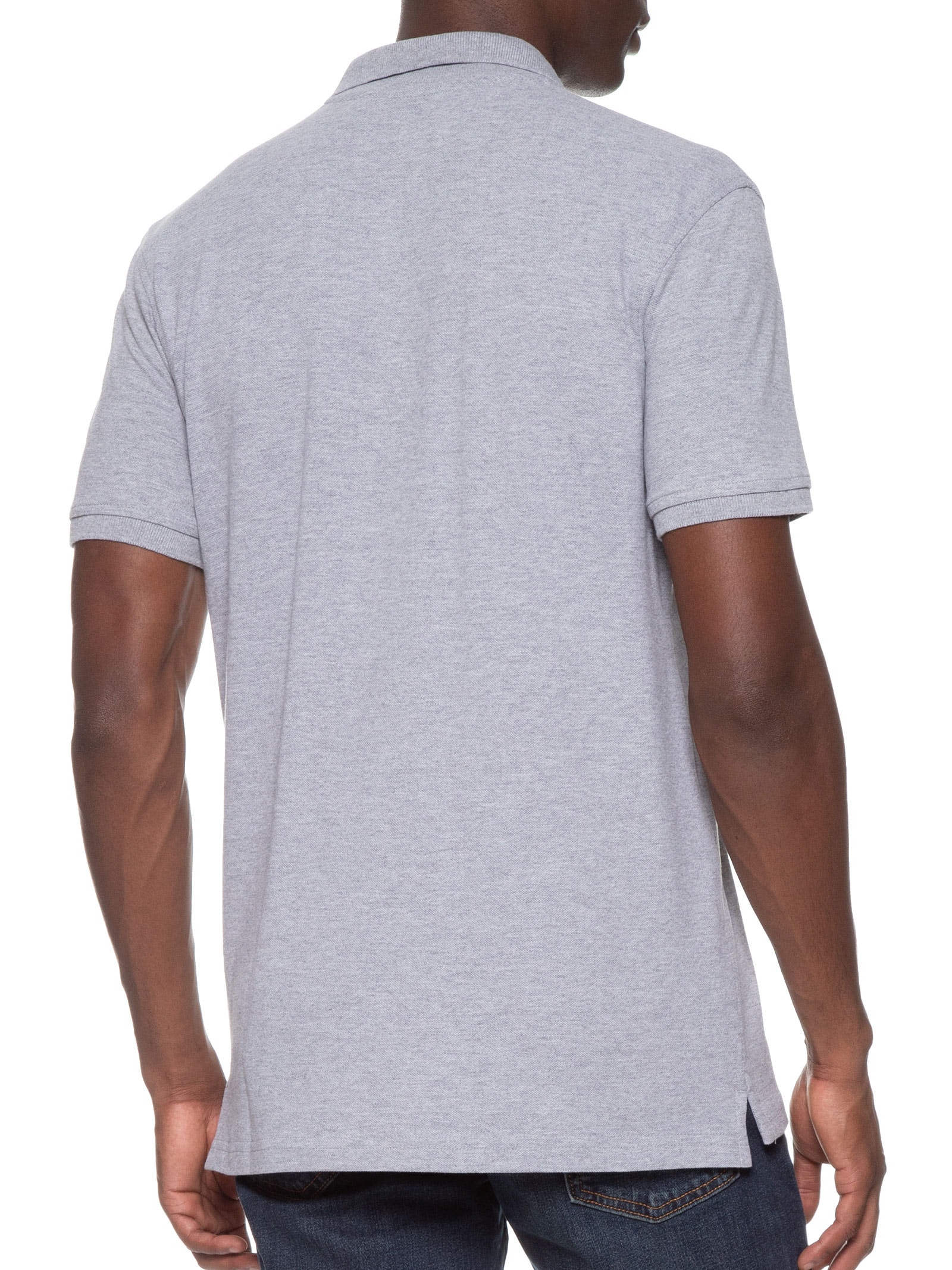Polo Masculina Levi´s Housemark Classic Fit HM Com Logo  Cinza Levi's