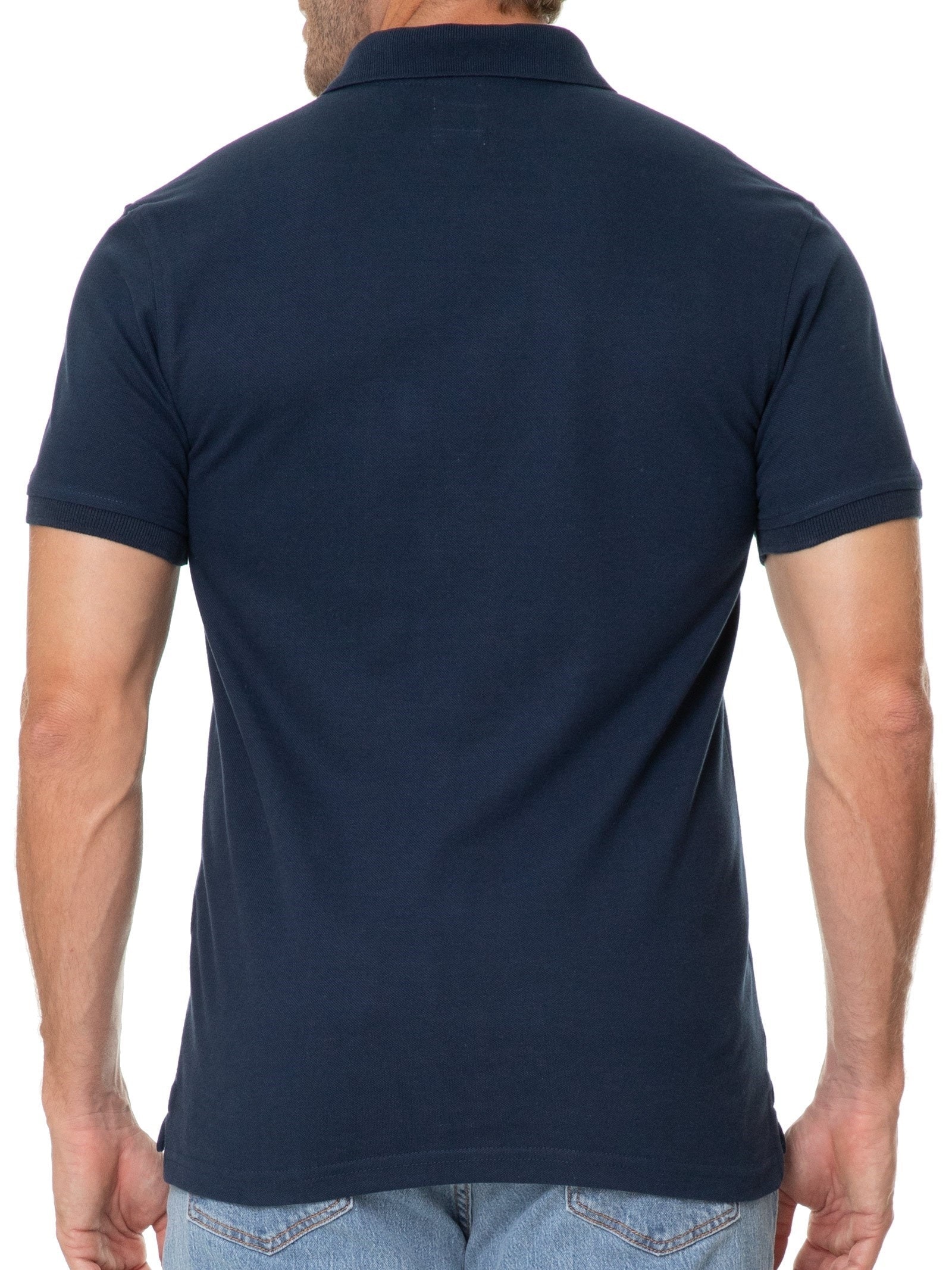 Polo Masculina Levi´s Housemark Classic Fit HM Com Logo  Levi's Azul Levi's