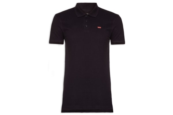 Polo Masculina Levi´s Housemark Classic Fit HM Com Logo  - Preto