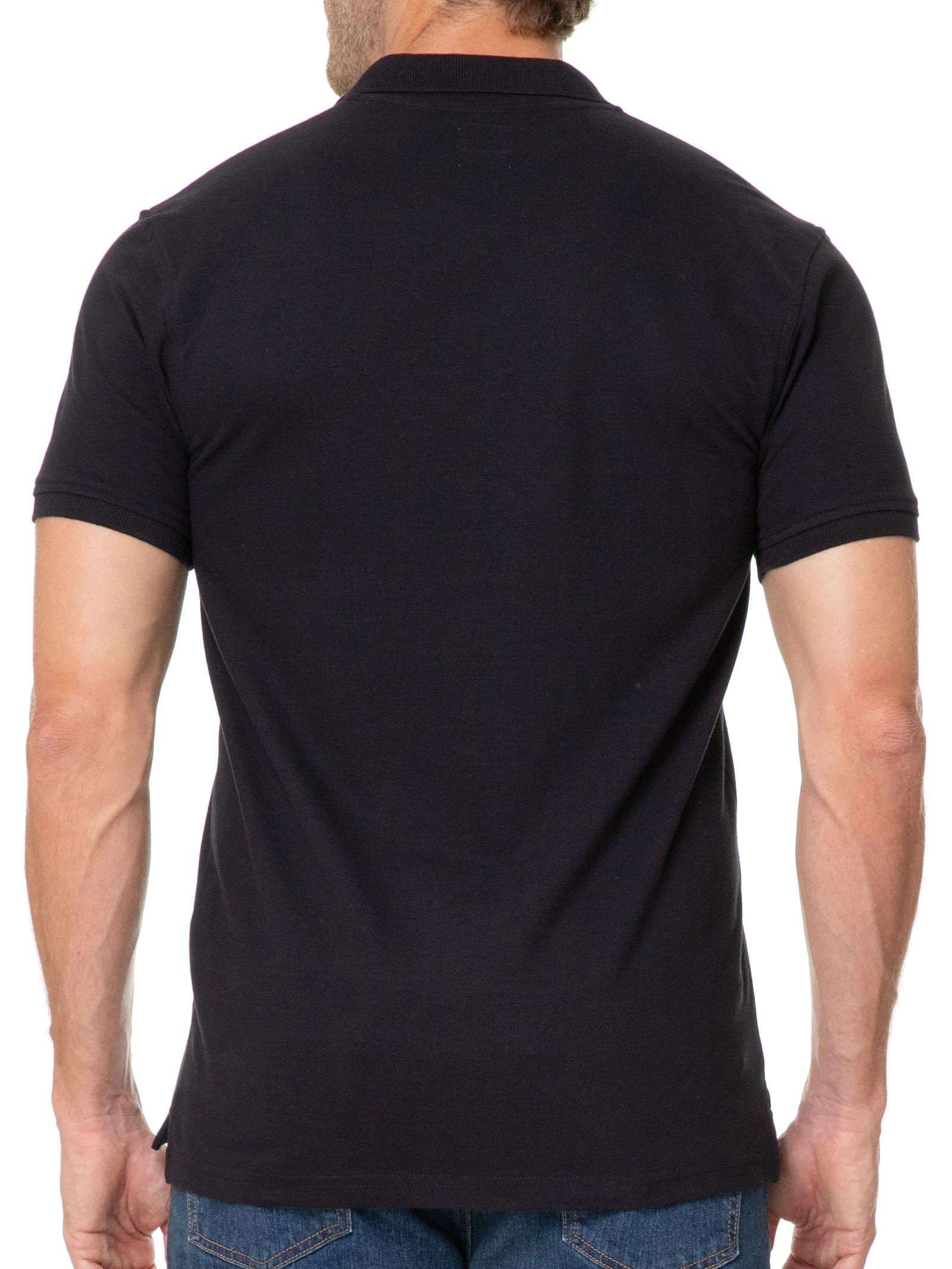 Polo Masculina Levi´s Housemark Classic Fit HM Com Logo  Preto Levi's