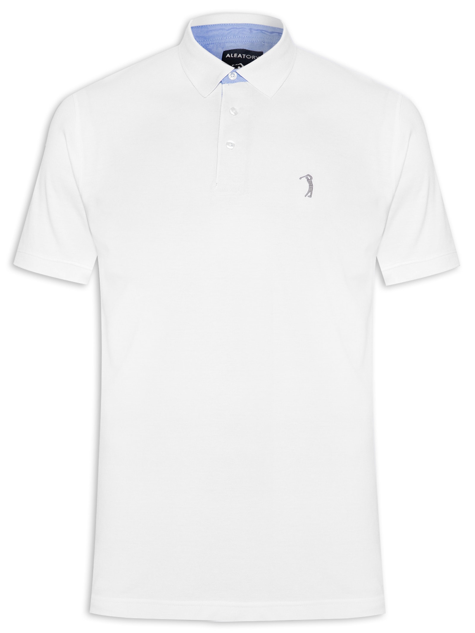 Polo Masculina Lisa - Branco - Aleatory
