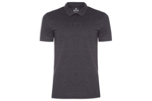 Polo Masculina Lisa - Cinza