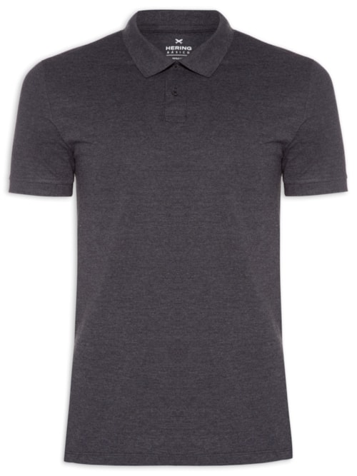 Polo Masculina Lisa – Cinza
