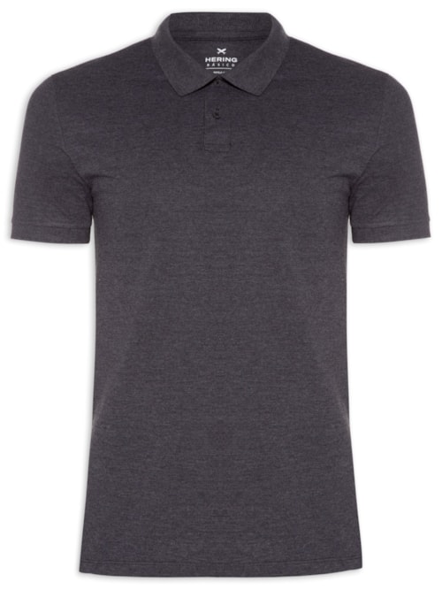 Polo Masculina Lisa - Cinza
