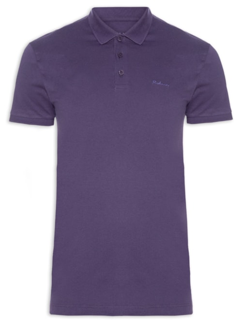 Polo Masculina Lisa Manga Curta – Azul