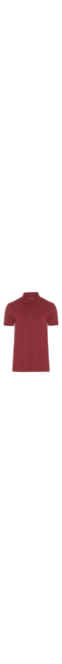Polo Masculina Lisa Manga Curta - Vermelho