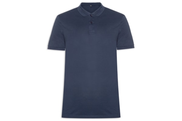 Polo Masculina Lisa Piquet - Azul