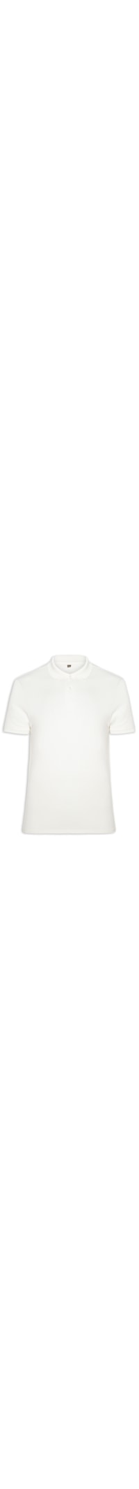 Polo Masculina Lisa Piquet - Off White