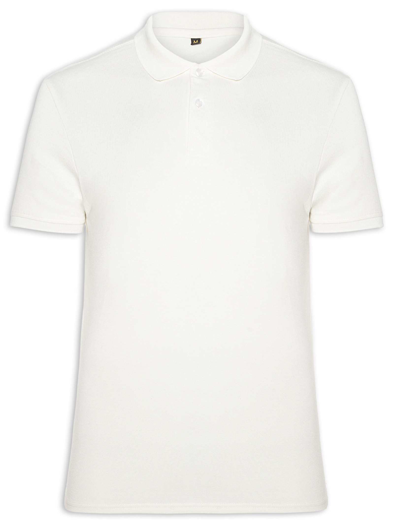 Polo Masculina Lisa Piquet Off White Basiq Men