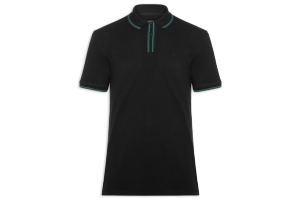 Polo Masculina Listras Peitilho - Preto