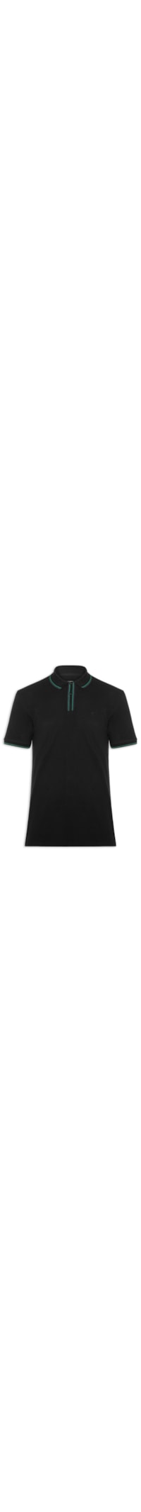 Polo Masculina Listras Peitilho - Preto