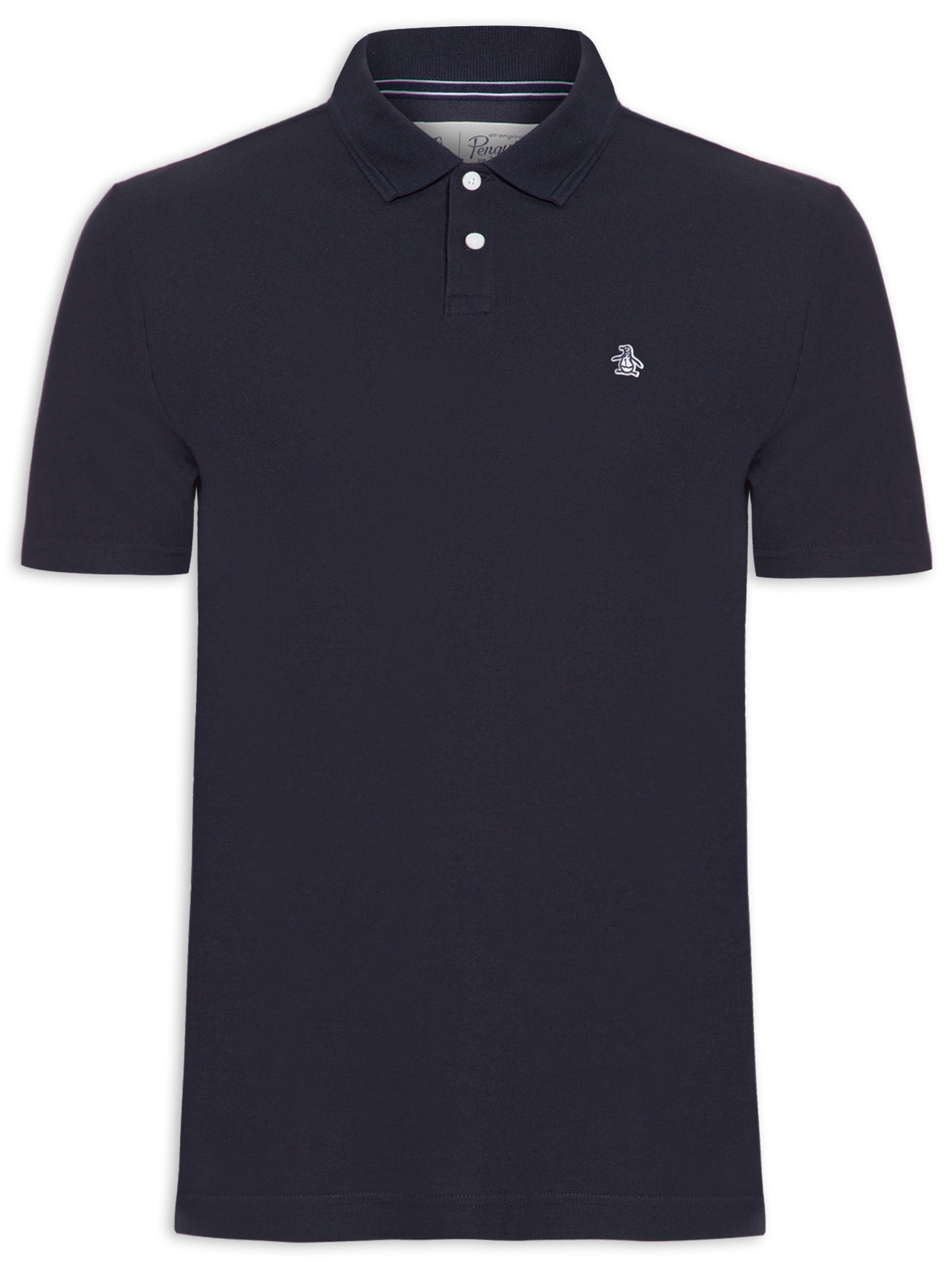 Polo Masculina Logo Azul Original Penguin