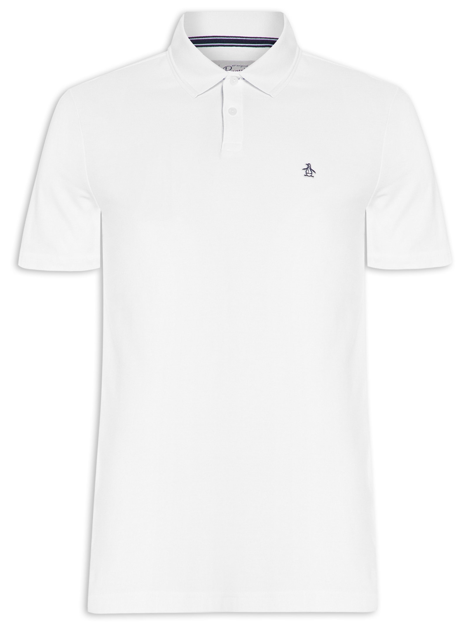 Polo Masculina Logo Branco Original Penguin