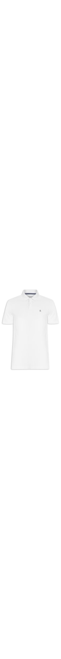 Polo Masculina Logo - Branco