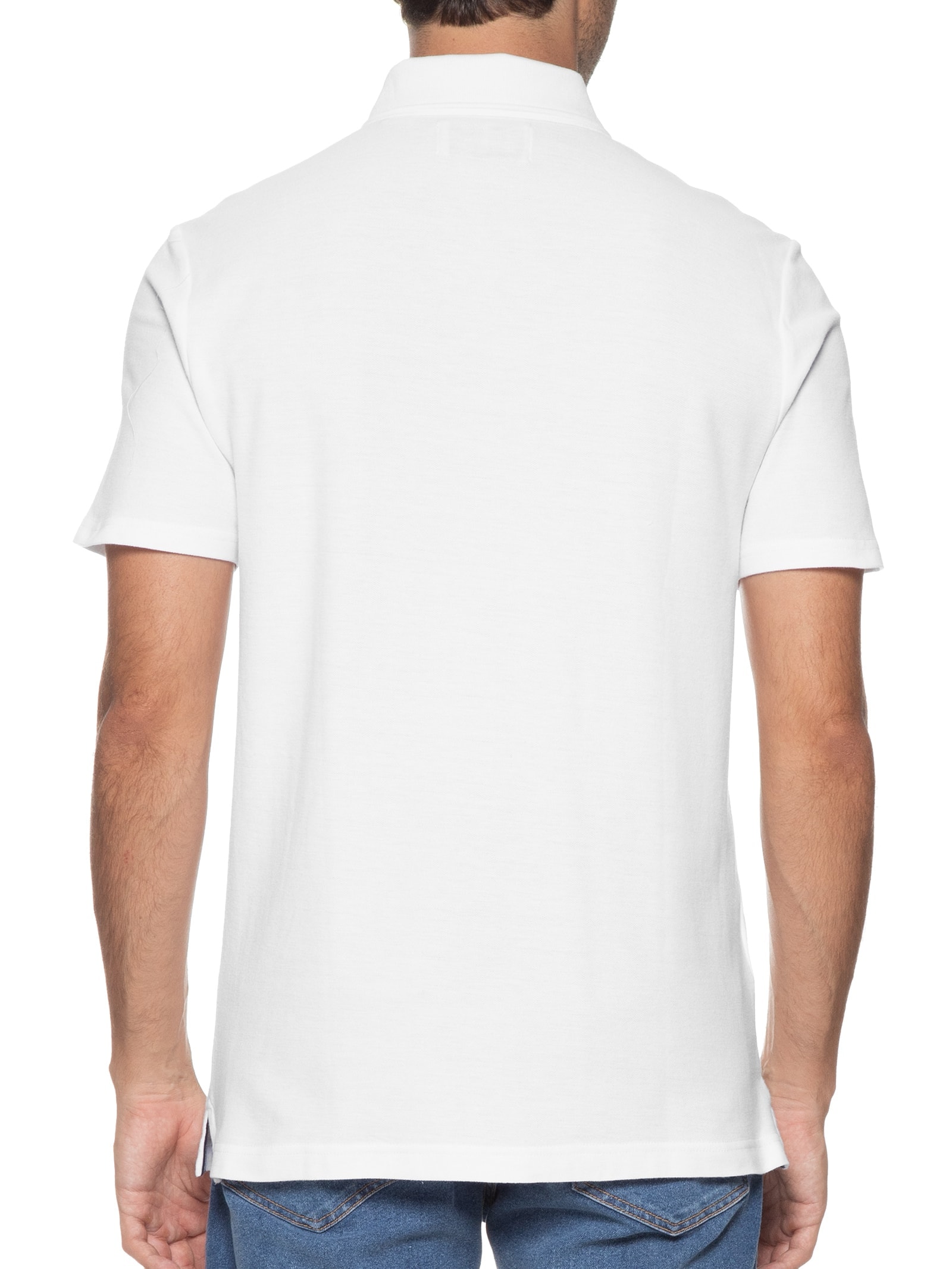 Polo Masculina Logo Branco Original Penguin