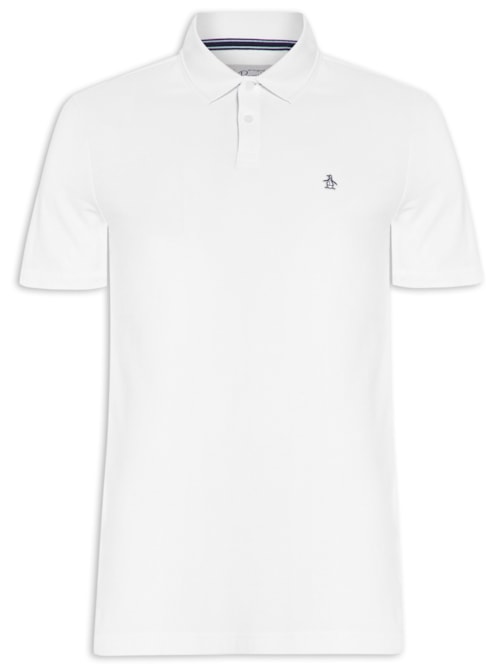 Polo Masculina Logo – Branco