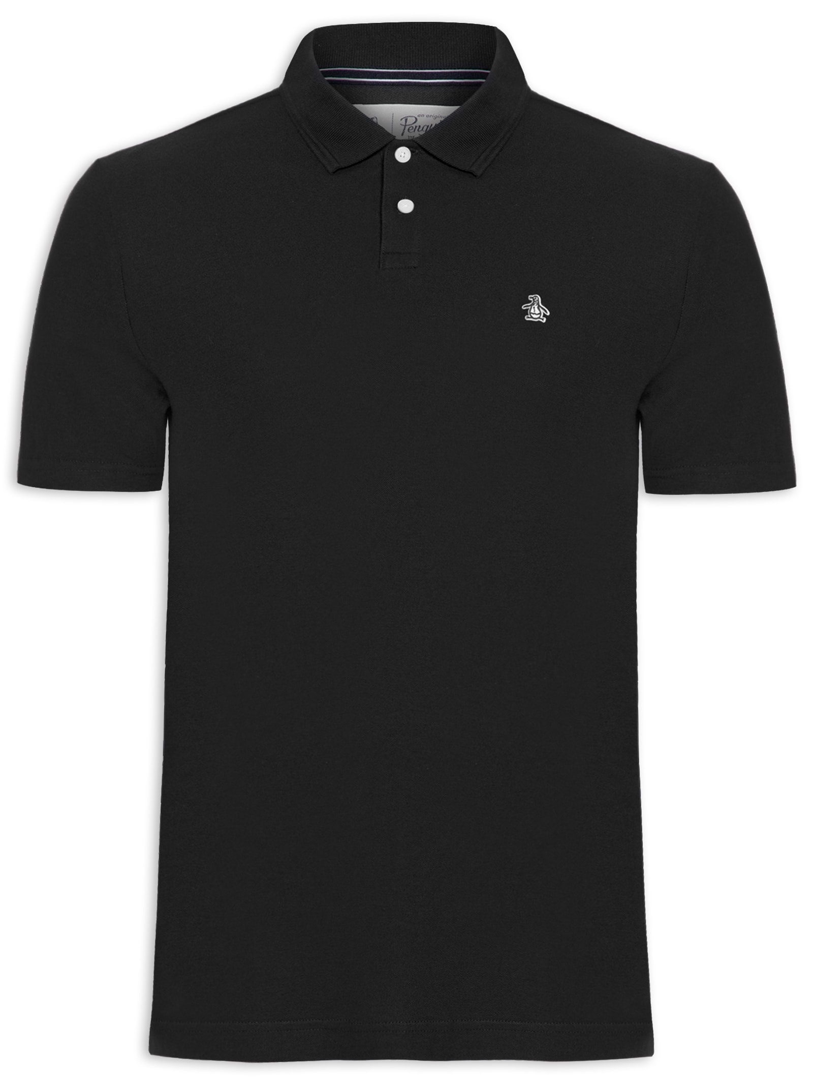 Polo Masculina Logo Preto Original Penguin