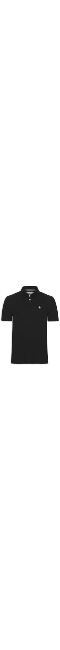 Polo Masculina Logo - Preto