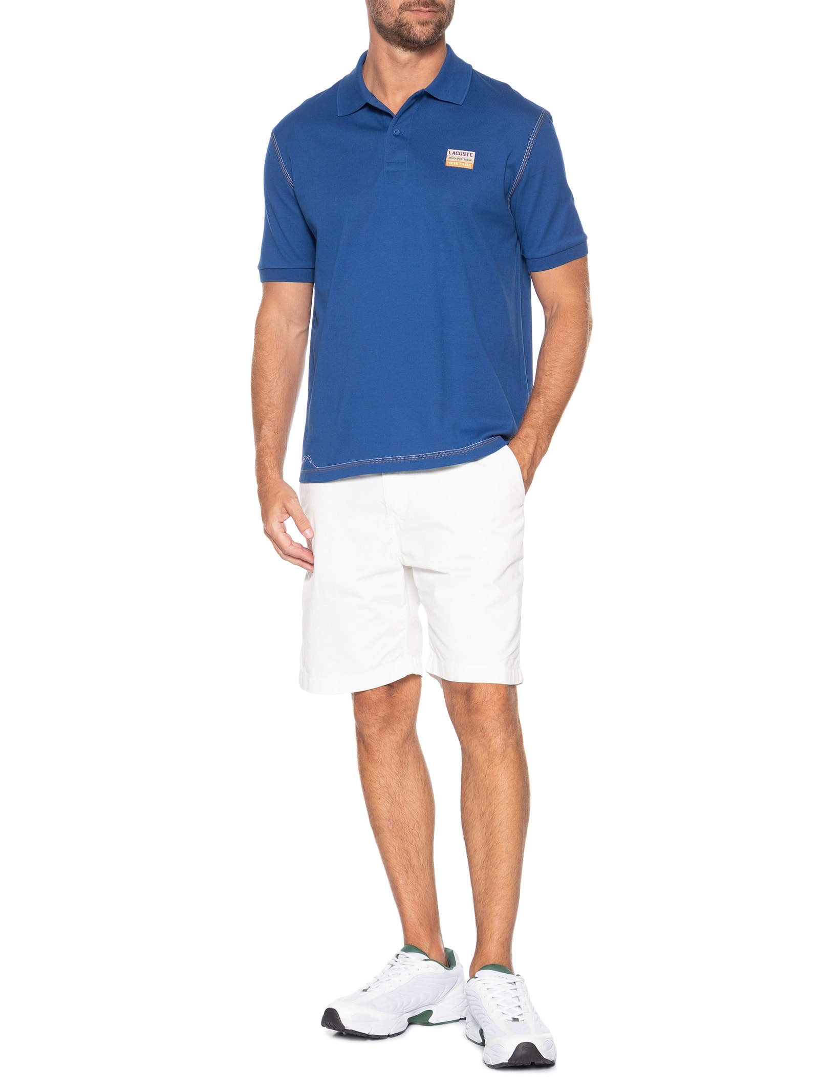 Polo Masculina Loose Fit 1933 Petit Piquet - Azul - Lacoste