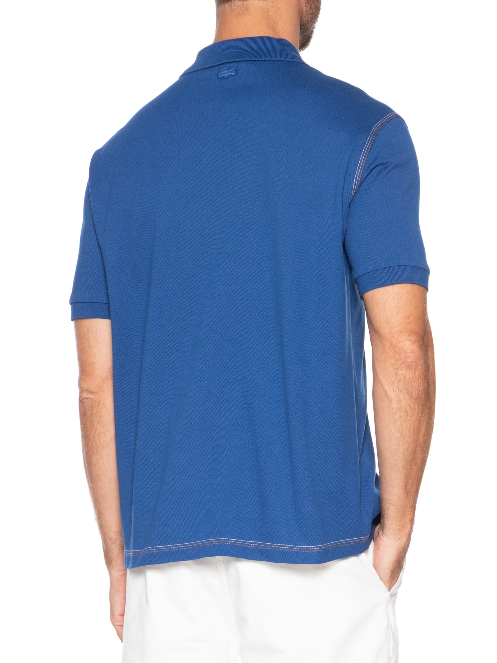 Polo Masculina Loose Fit 1933 Petit Piquet Azul Lacoste