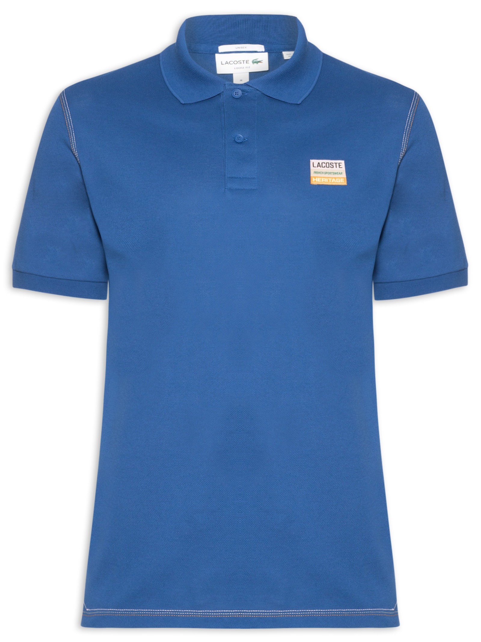 Polo Masculina Loose Fit 1933 Petit Piquet Azul Lacoste