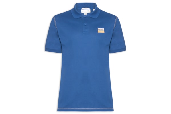 Polo Masculina Loose Fit 1933 Petit Piquet - Azul