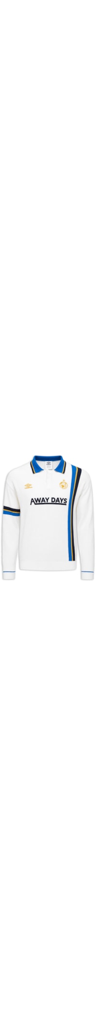 Polo Masculina LS Knitted Football - Branco