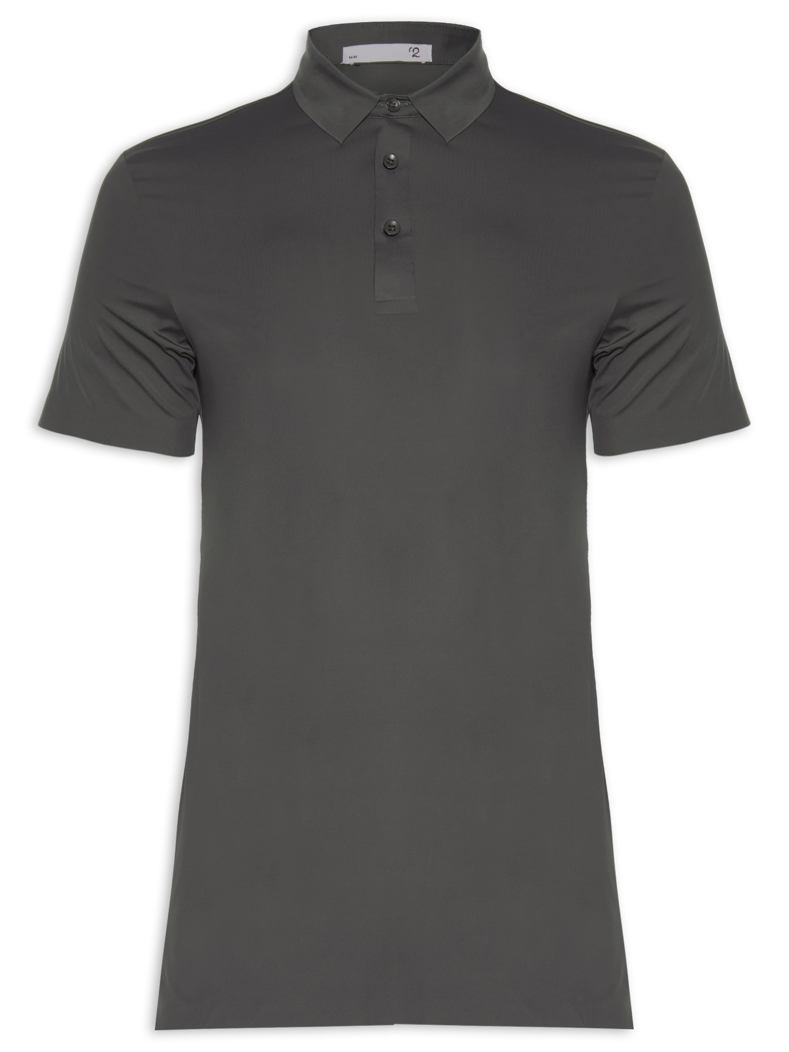 Polo Masculina Malha Casual Cinza '2 Essential