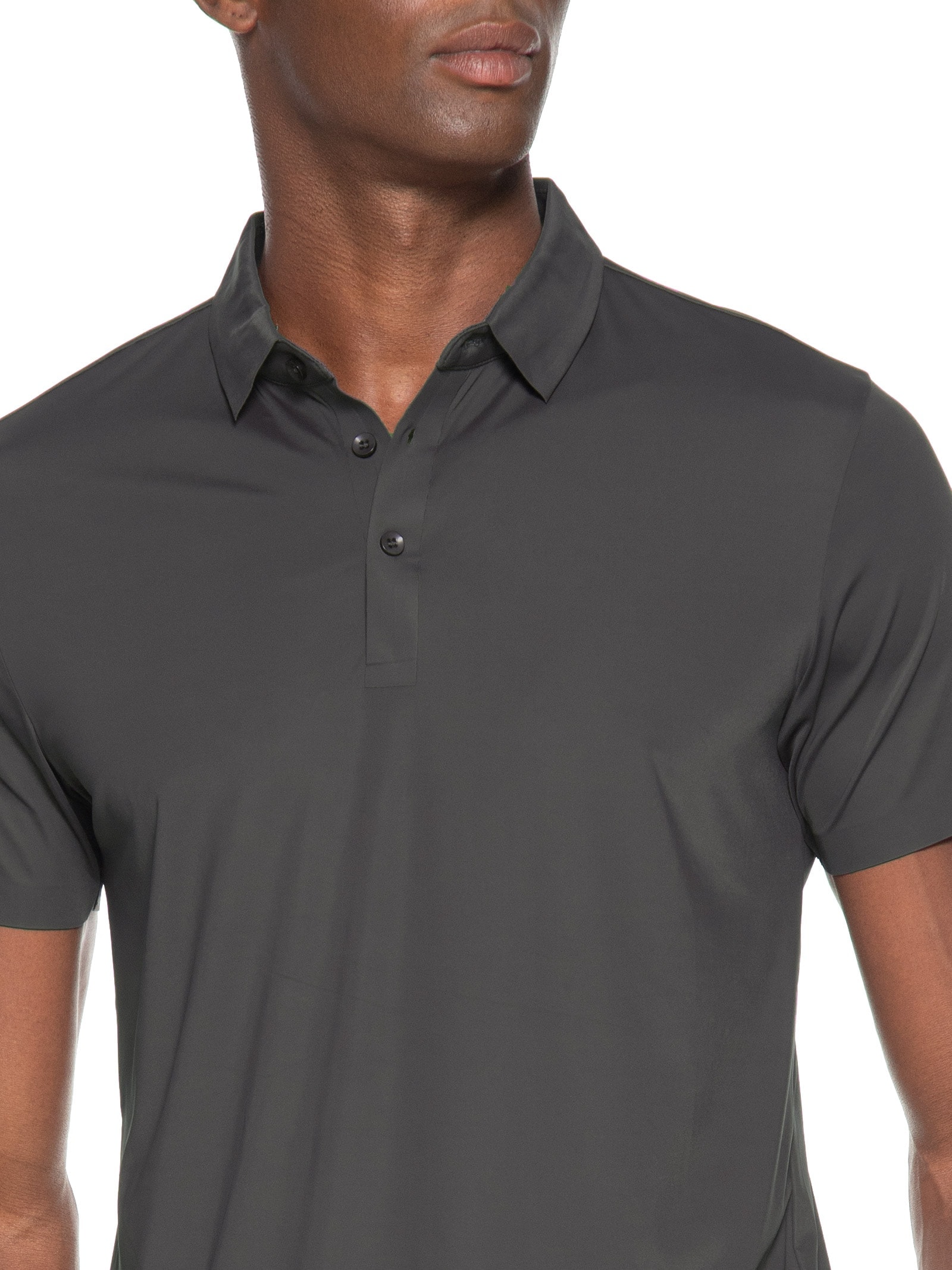 Polo Masculina Malha Casual Cinza '2 Essential