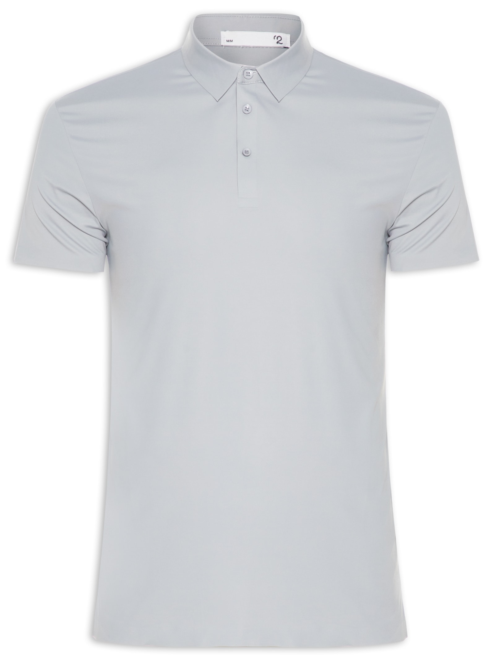 Polo Masculina Malha Casual Cinza '2 Essential