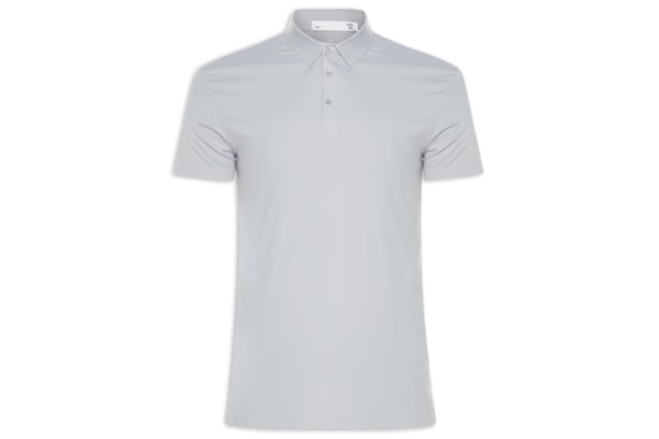 Polo Masculina Malha Casual - Cinza