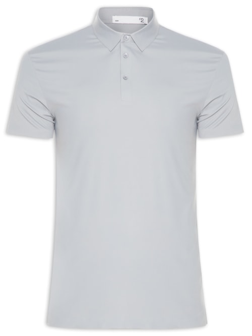 Polo Masculina Malha Casual – Cinza
