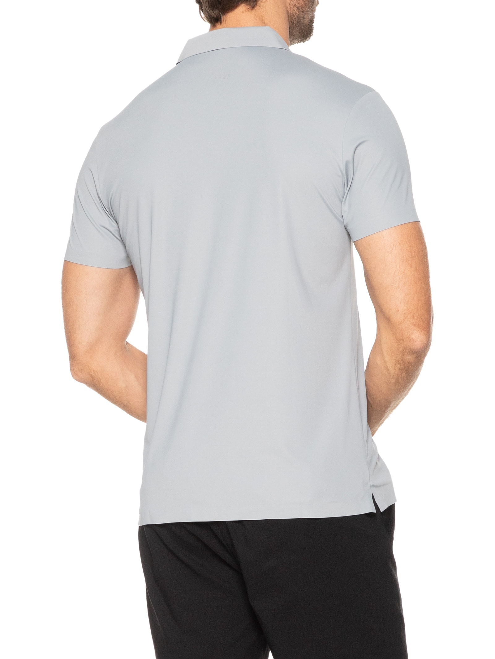 Polo Masculina Malha Casual Cinza '2 Essential