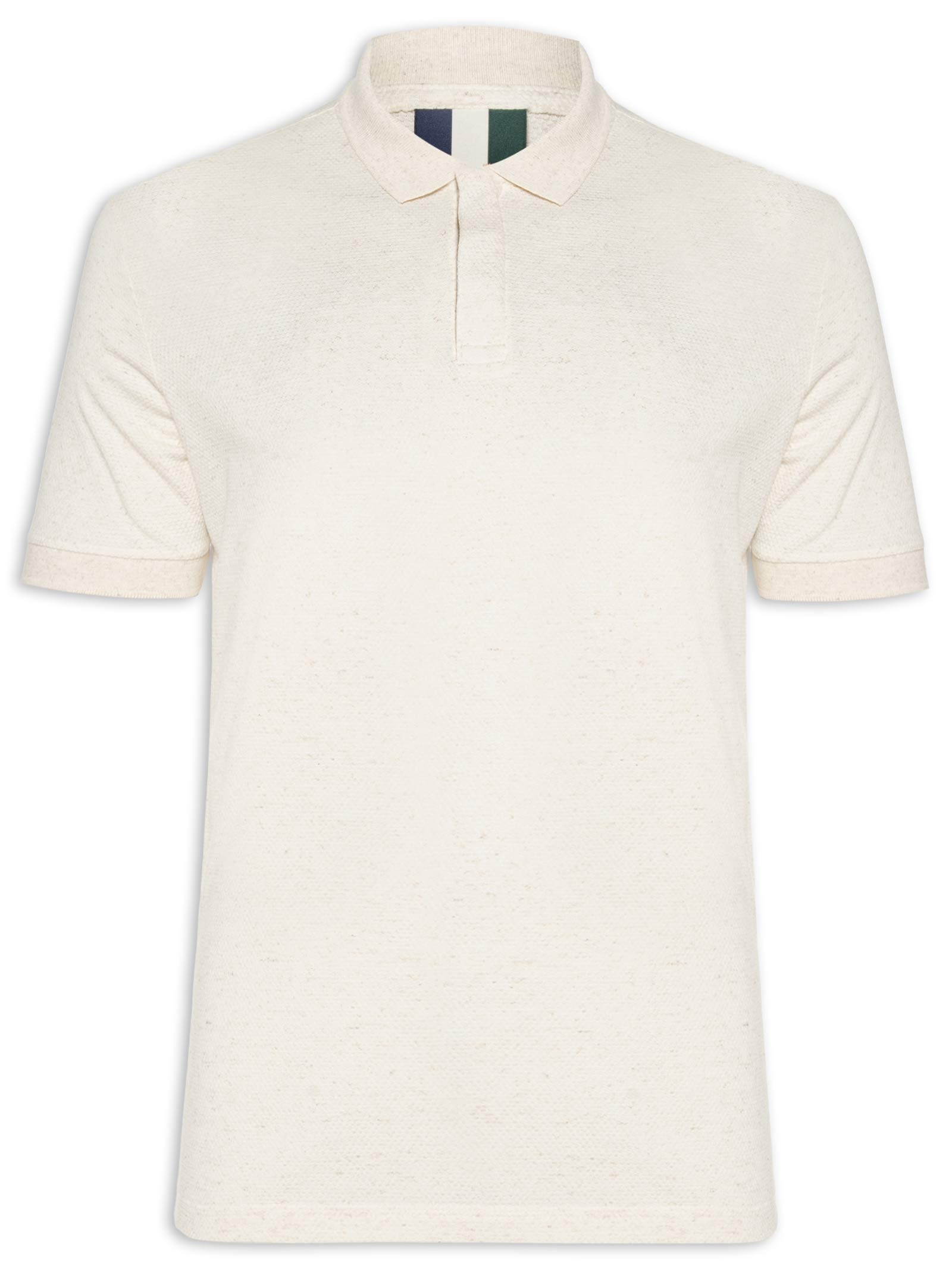 Polo Masculina Malha Favo Linho – Off White Reserva