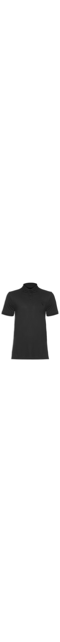 Polo Masculina Malha Pica-Pau Mono Enxuto - Preto