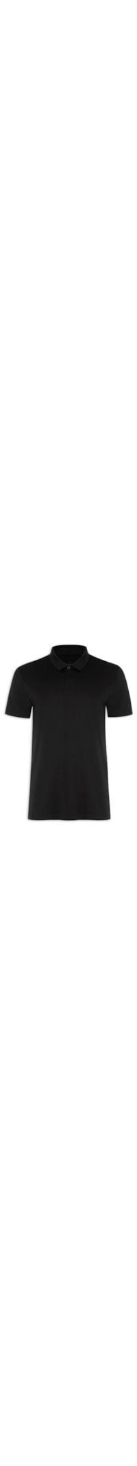 Polo Masculina Malha Pima - Preto