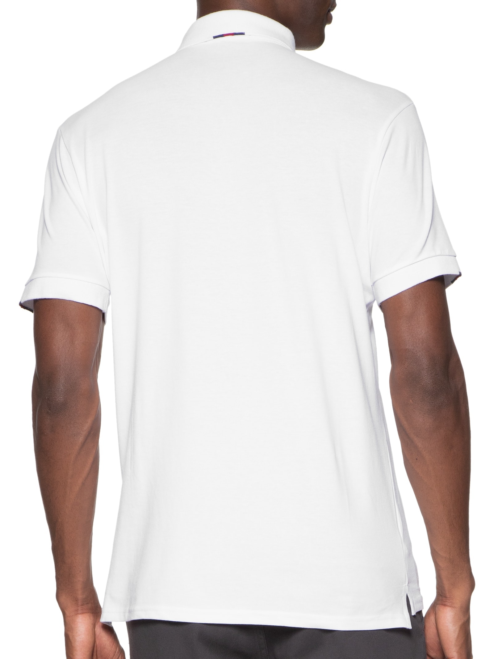 Polo Masculina Malha Piquet Básica Branco '2 Essential