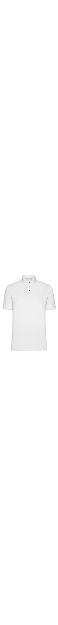 Polo Masculina Malha Piquet Básica - Branco