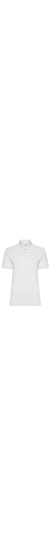 Polo Masculina Malha Piquet Básica - Cinza