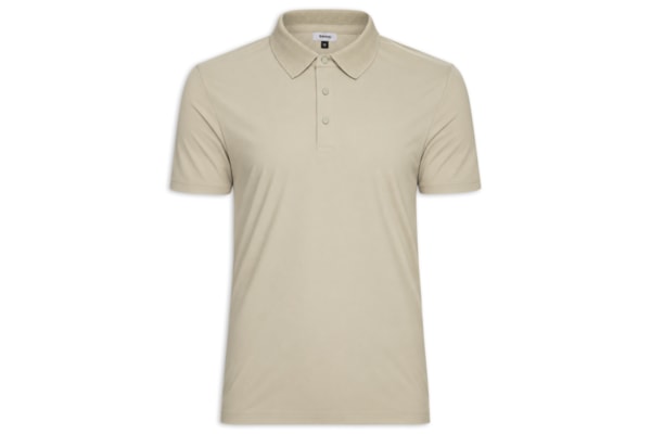 Polo Masculina Malha Sem Costura - Bege