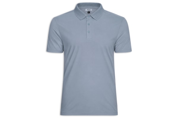 Polo Masculina Malha Sem Costura - Cinza