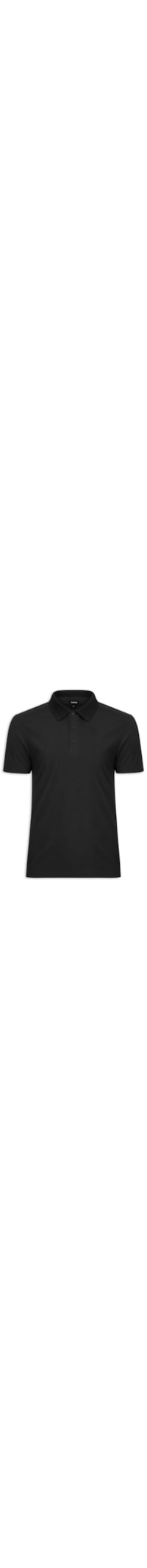 Polo Masculina Malha Sem Costura - Preto