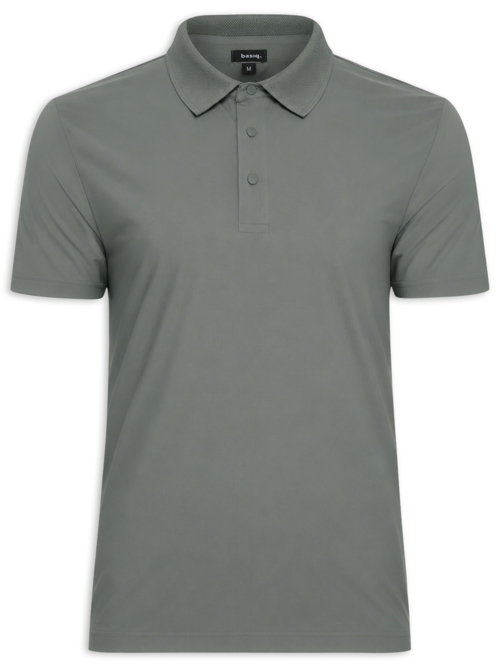 Polo Masculina Malha Sem Costura Verde Basiq Men