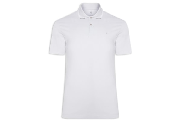 Polo Masculina Manga Curta 3 Frisos - Cinza