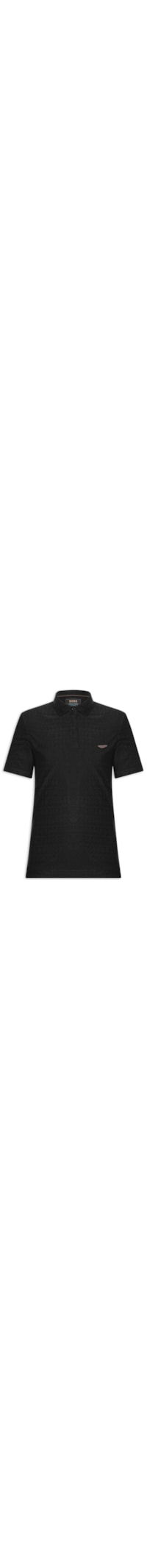 Polo Masculina Manga Curta Aston Martin L-Tracy - Preto