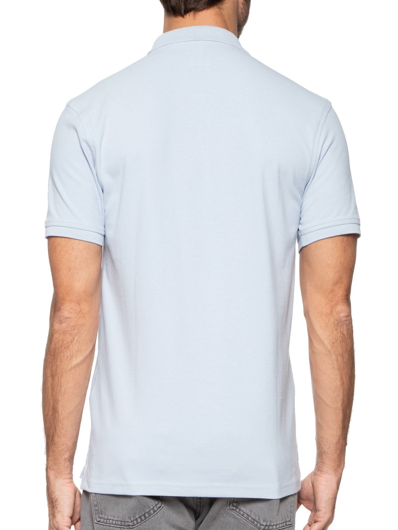 Polo Masculina Manga Curta Azul Levi's