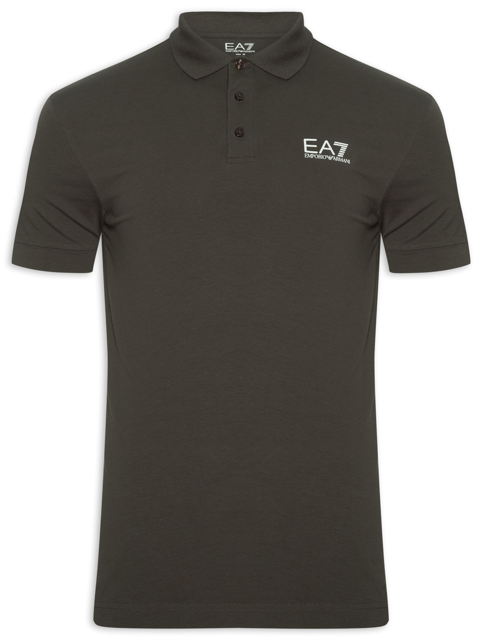 Polo Masculina Manga Curta Basic Train Core ID Marrom Ea7 Emporio Armani