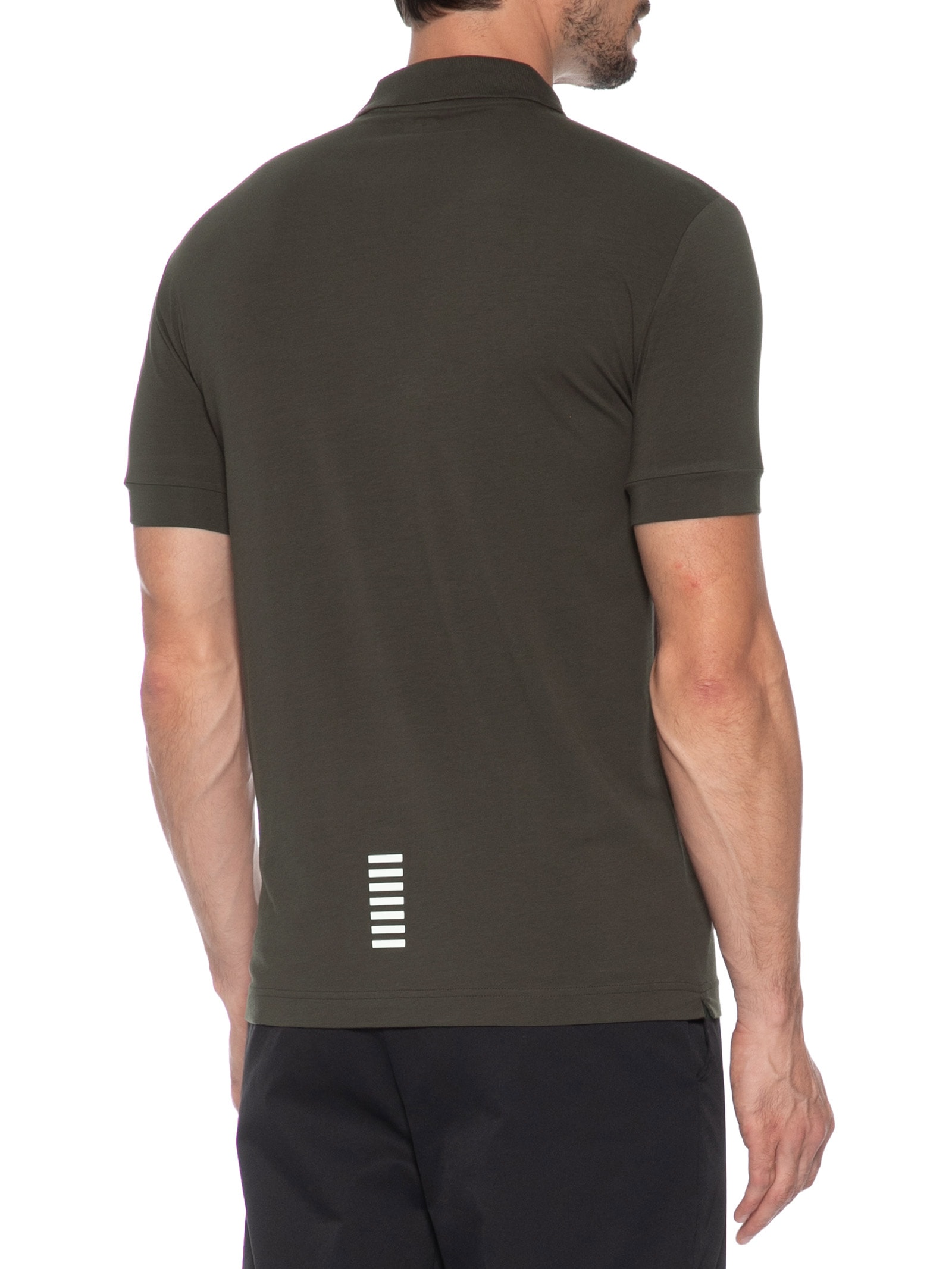 Polo Masculina Manga Curta Basic Train Core ID Marrom Ea7 Emporio Armani