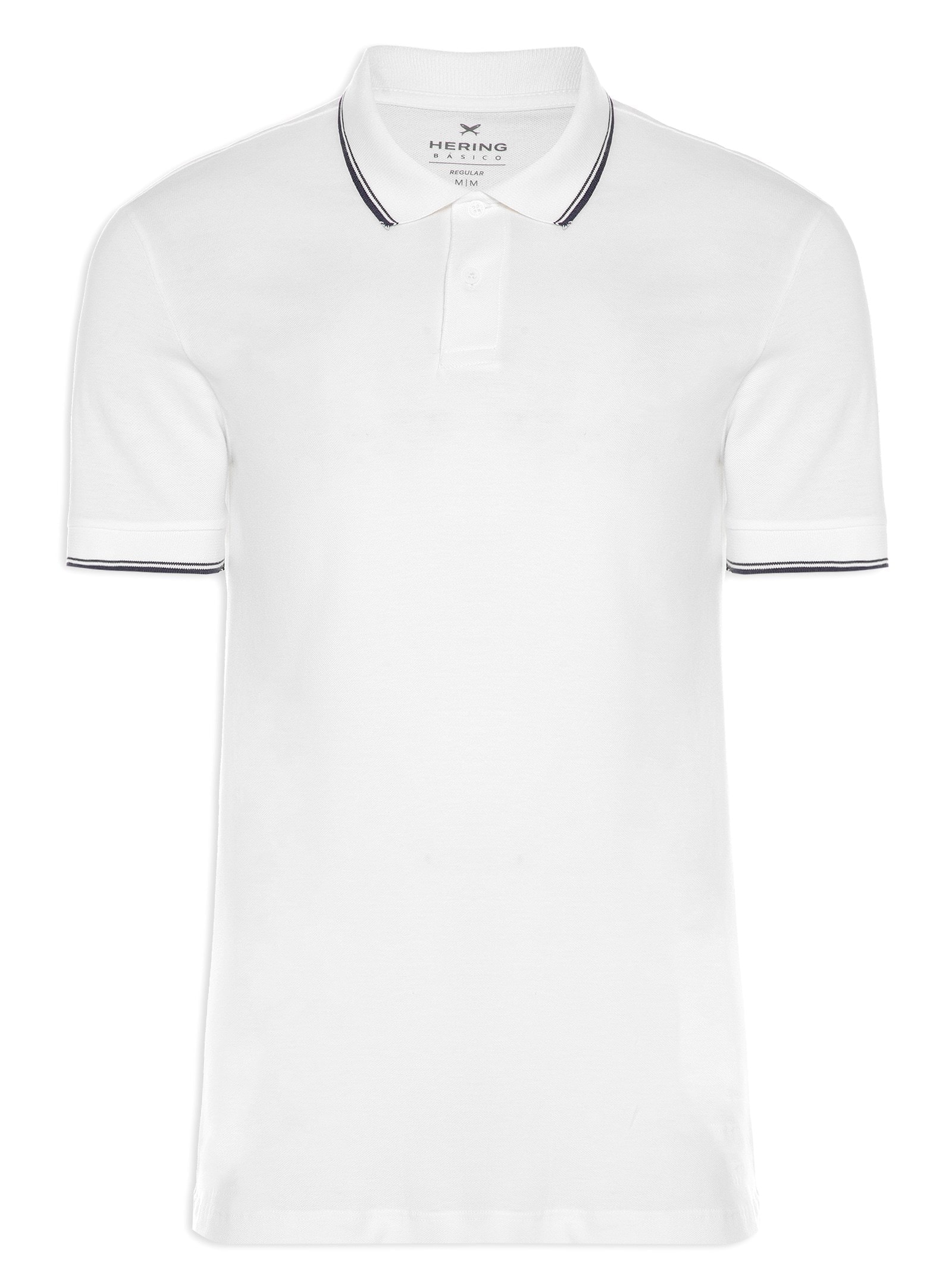 Polo Masculina Manga Curta Branco Hering