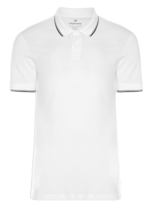 Polo Masculina Manga Curta – Branco